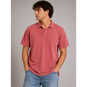 LL Bean Mens XL Regular Polo Shirt Short Sleeve Cotton Pique Red OG882